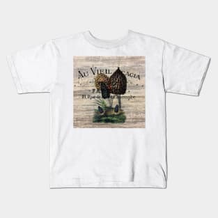 Dark Academia autumn nature woodland french botanical forest mushroom Kids T-Shirt